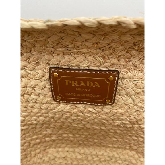 SOLD!❌❌BRAND NEW PRADA RAFFIA STRAW SUMMER SHOULDER TOTE BAG AUTHENTIC! - Picture 15 of 15